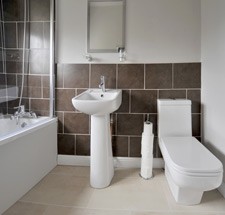 White bathroom suite